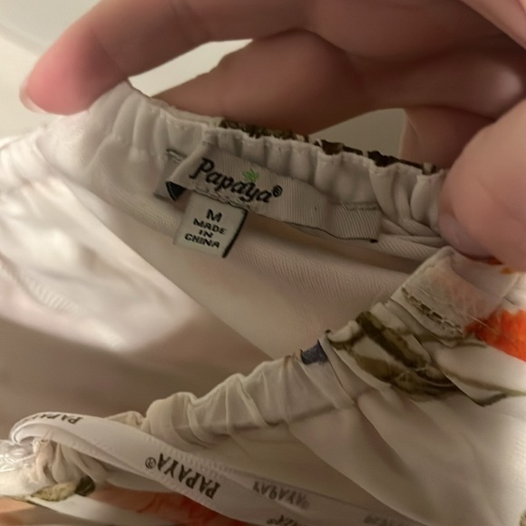 Papaya size Medium Maxi Sundress w slit and cutouts on side, mini skirt lined - Picture 10 of 11